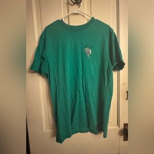 Men's Teal Short Sleeve Graphic Tee — Casual Crewneck
